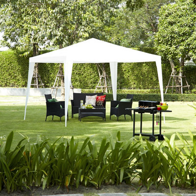 Costway 3 x 3 M Gazebo Shelter Outdoor Patio Pavilion Screen Shelter with Sidewalls - 3