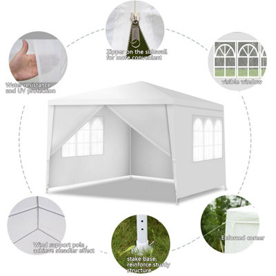 Costway 3 x 3 M Gazebo Shelter Outdoor Patio Pavilion Screen Shelter with Sidewalls - 5