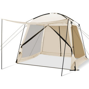 Costway 3 x 3 M Portable Camping Canopy Tent Screen Shelter Gazebo W/ Zippered Door