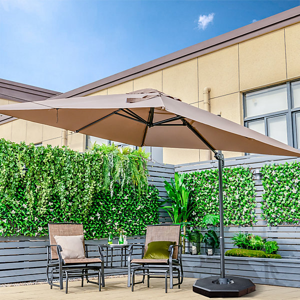 Costway 3 x 3m Garden Cantilever Parasol 3 Positions Costway 3 x 3m Garden Cantilever Parasol 3 Positions
