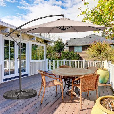 Costway 3 x 3m Patio Offset Umbrella Backyard Garden