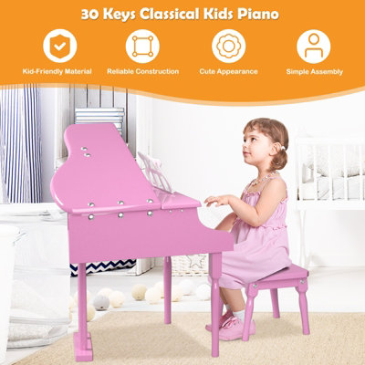 Costway 30-Key Kids Wooden KeyboardCostway 30-Key Kids Wooden Keyboard  