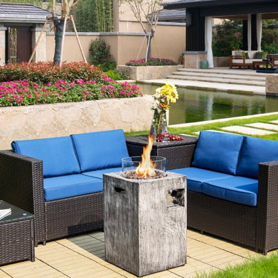 Outdoor sectional with propane deals fire pit