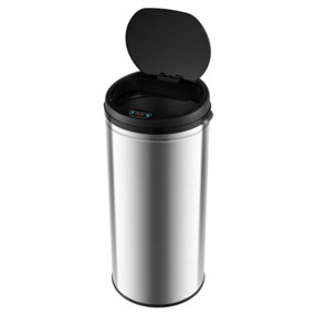 Costway 30L Automatic Trash Can Motion Sensor Garbage Bin with Stainless Steel Frame