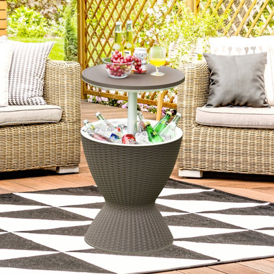 Outdoor cooler deals end table