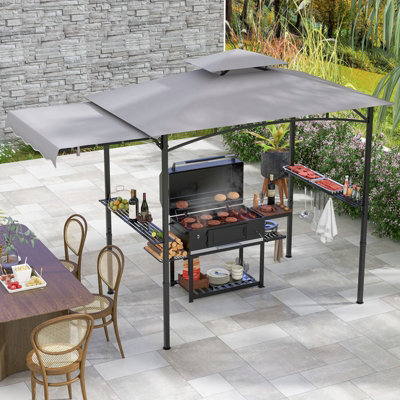 Kozyard Andra Soft Top BBQ Canopy - 8'X5' Outdoor Grill