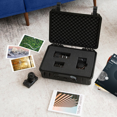 Costway 34 x 31 x 16 cm Hard-Shell Dry Box Portable Waterproof Hard Case - 3
