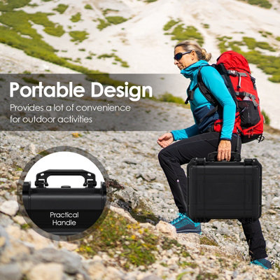 Costway 34 x 31 x 16 cm Hard-Shell Dry Box Portable Waterproof Hard Case - 5