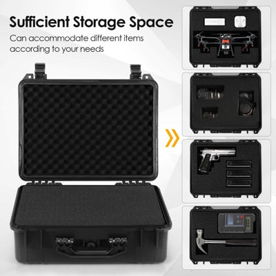 Costway 34 x 31 x 16 cm Hard-Shell Dry Box Portable Waterproof Hard Case - 8