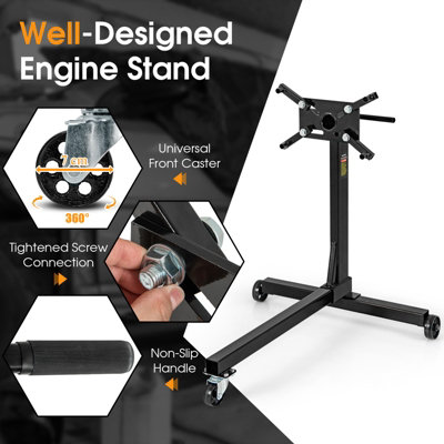 COSTWAY 340kg Capacity Engine Stand Heavy Duty Engine Motor Stand with ...