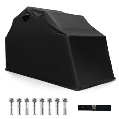 Costway 342 x 137 x 193cm Outdoor Motorcycle Shelter Portable Garage Motorbike Storage Shed