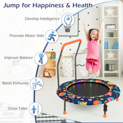 Indoor baby jump mini-trampoline