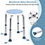 Costway 360 Rotating Shower Stool Shower Bath Chair 6 Height Setting W/ Anti-Slip Rubber Tips