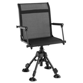 Costway 360 Swivel Blind Hunting Chair Foldable Hunter Chair W/ Oversized Duck Feet