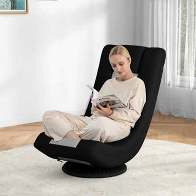 COSTWAY 360 Swivel Gaming Chair Folding Floor Sofa Lazy Sofa