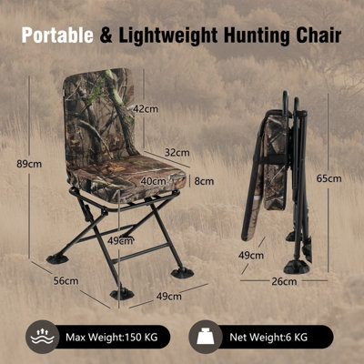 Costway Tall Hunting Chair Folding Oversized Director Chair w