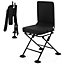 Costway 360 Swivel Silent Hunting Chair Folding Camo Hunter Chair W/Oversized Duck Feet