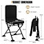 Costway 360 Swivel Silent Hunting Chair Folding Camo Hunter Chair W/Oversized Duck Feet