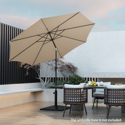 Costway 3m Patio Umbrella Outdoor Garden Heavy Duty Table Umbrella w/ 8 ribs - 4