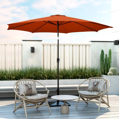 Costway 3m Patio Umbrella Outdoor Garden Heavy Duty Table Umbrella w/ 8 ...