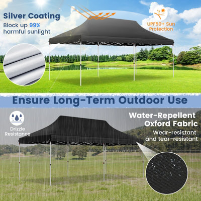 Costway 3M x 6M Pop-up Canopy Tent Folding Instant Sun Shelter w/ Carrying Bag - 7