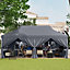 Costway 3M x 6M Pop up Canopy Tent Garden Gazebo Canopy Sun Shelter W/ 6 Sidewalls