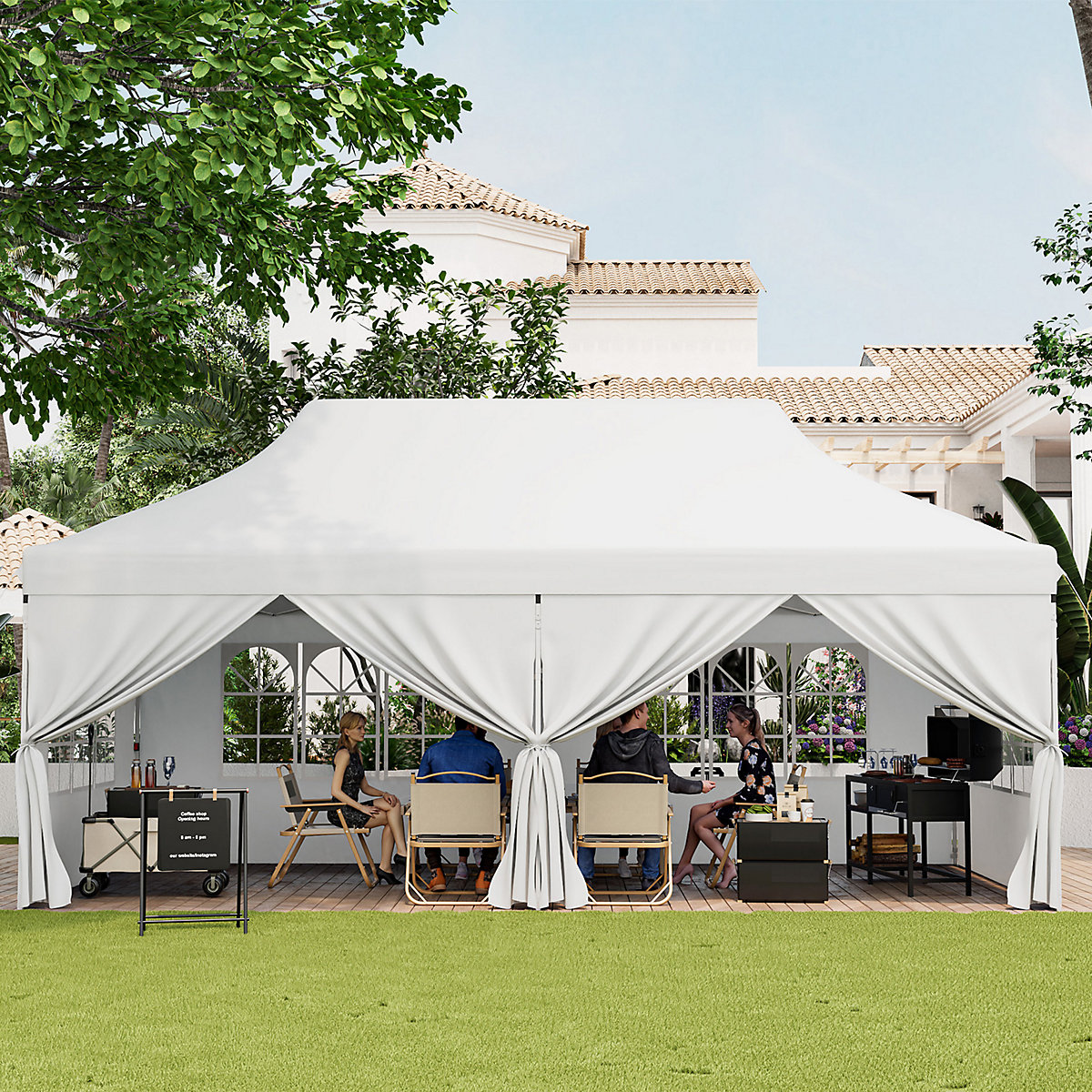Costway 3M x 6M Pop up Canopy Tent Garden Gazebo Canopy Sun Costway 3M x 6M Pop up Canopy Tent Garden Gazebo Canopy Sun