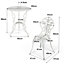 Costway 3Pcs Garden Bistro Dining Table Chairs Set Cast Aluminum Rose Design Furniture