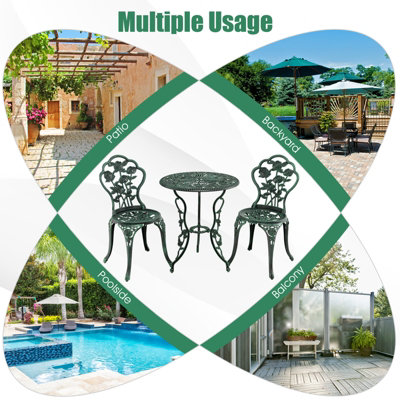 Aluminium bistro set argos top