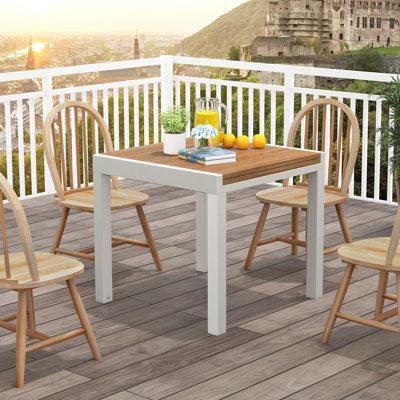 Costway 4-6 Person Expandable Patio Dining Table Aluminum Rectangular Indoor Outdoor Table - 5