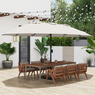 8 x 11 ft aluminum rectangle patio umbrella California Umbrella 11' x 8' Rectangular Market Umbrella; Jockey Red