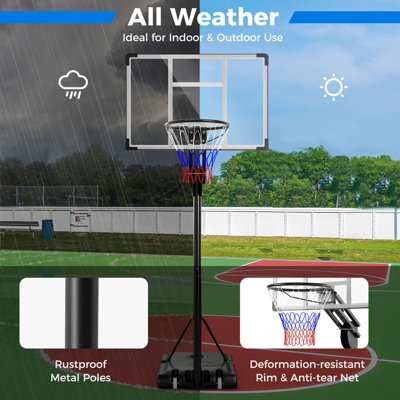 Kids Basketball Hoop Stand Adjustable Height 2.9 outlets ft -6.2 ft Indoor Basketball