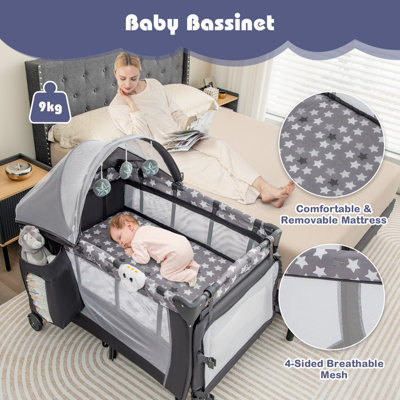 Costway baby hot sale crib bb0444