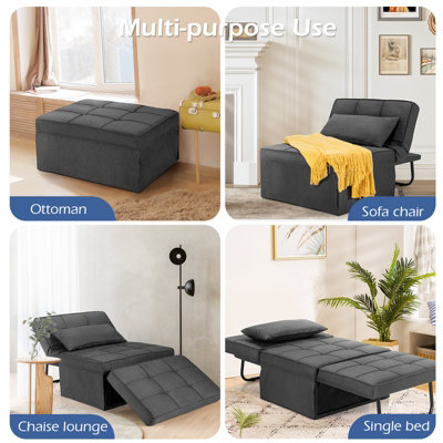 Foldable store ottoman bed