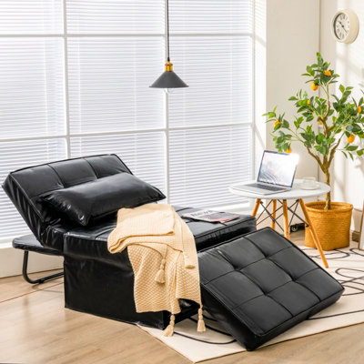 Costway 4-in-1 Convertible Sofa Bed Folding Ottoman Sleeper Space Saving Couch Lounger