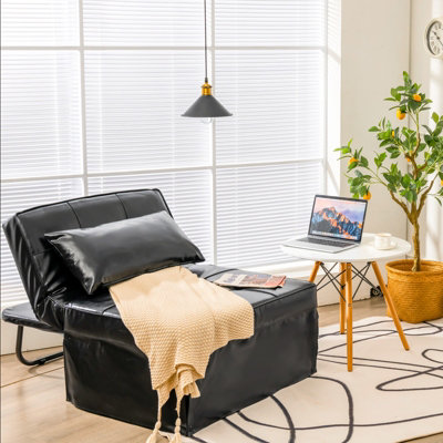 Costway 4-in-1 Convertible Sofa Bed Folding Ottoman Sleeper Space Saving Couch Lounger