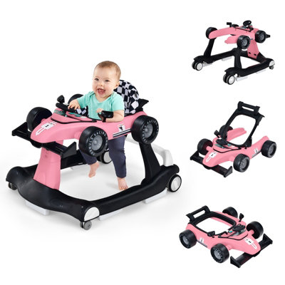 Costway 4-in-1 Foldable Baby Walker Activity Push Walker w