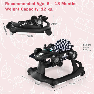 2099⑨8『Smooth/Wake up  boy』掘り出しお宝グッズ Costway 4-in-1 Foldable Baby Walker Activity Push Walker w