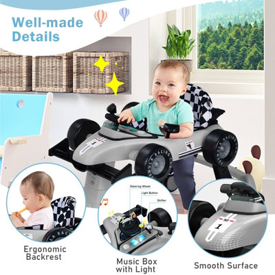 Costway 4-in-1 Foldable Baby Walker Activity Push Walker w