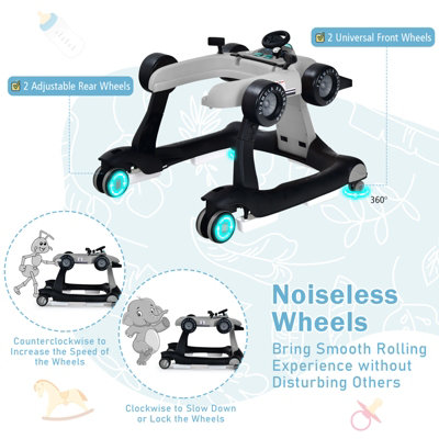 【値下げなし】BABY ドロワーズ Costway 4-in-1 Foldable Baby Walker Activity Push Walker w