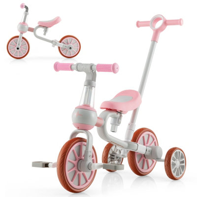 Costway 4 in 1 Kids Tricycle Toddler Balance Bike w Adjustable