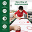 Costway 4 in 1 Multi Game Table Set Combination Soccer Air Hockey Billiards Table Tennis