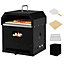 Costway 4-in-1 Outdoor Pizza Oven 2-Layer Detachable Grill Oven & Fire Pit