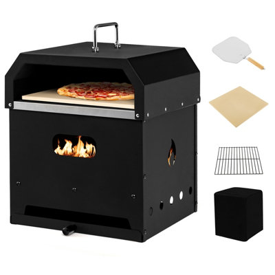 Costway 4-in-1 Outdoor Pizza Oven 2-Layer Detachable Grill Oven u0026 Fire Pit  | DIY at Bu0026Q