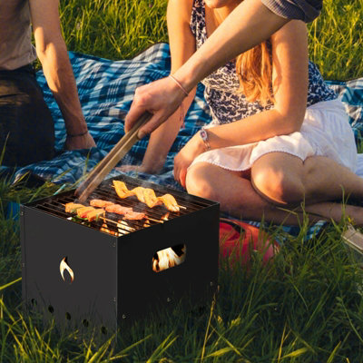 Costway 4-in-1 Outdoor Pizza Oven 2-Layer Detachable Grill Oven & Fire Pit - 3