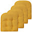 Costway 4 Pack Tufted Chair Cushions Comfortable Seat Pad Skid-Proof & Overstuffed