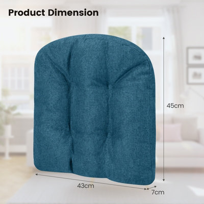 Costway 4 Pack Tufted Chair Cushions Comfortable Seat Pad Skid-Proof & Overstuffed