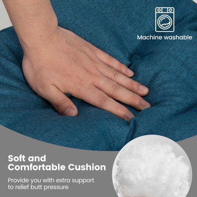 Costway 4 Pack Tufted Chair Cushions Comfortable Seat Pad Skid-Proof & Overstuffed - 5