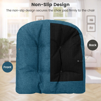 Costway 4 Pack Tufted Chair Cushions Comfortable Seat Pad Skid-Proof & Overstuffed - 6