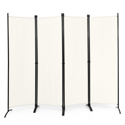 Costway 4Panel Portable Room Divider 173cm Folding Privacy Screen DIY at B&Q